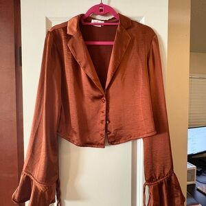 Lovers + Friends Rust colored Blouse